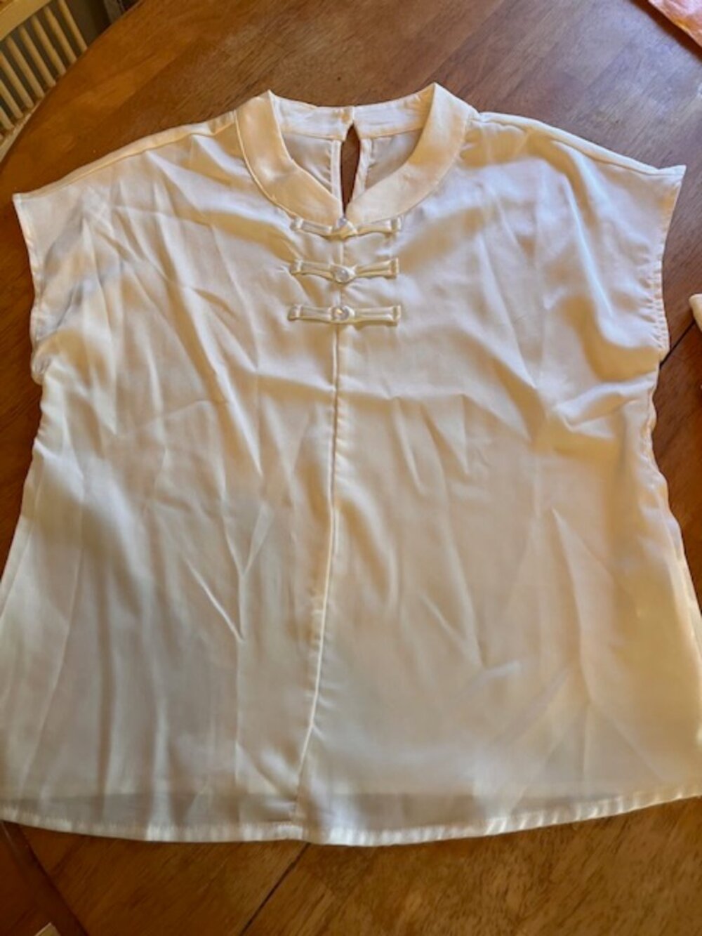 Ivory Colored Silky Top